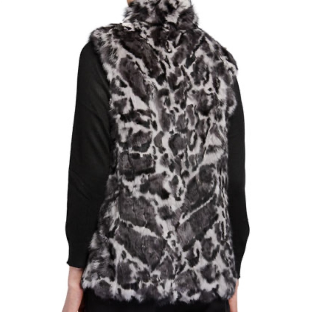 Metric Knits reversible rabbit fur vest, Sz. L - Picture 6 of 16